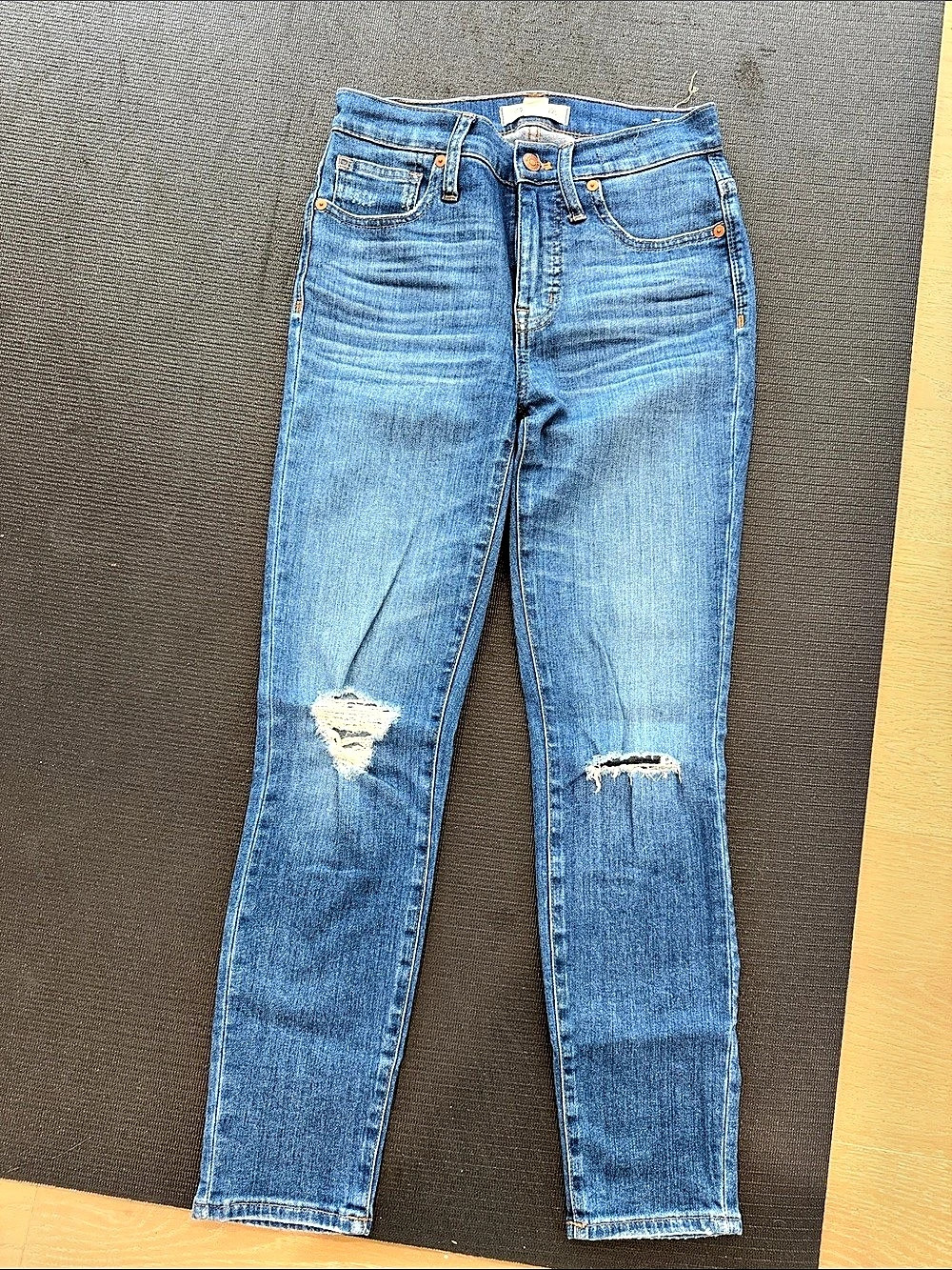 Madewell 9" High-Rise Skinny Crop Jeans Blue Waist 25